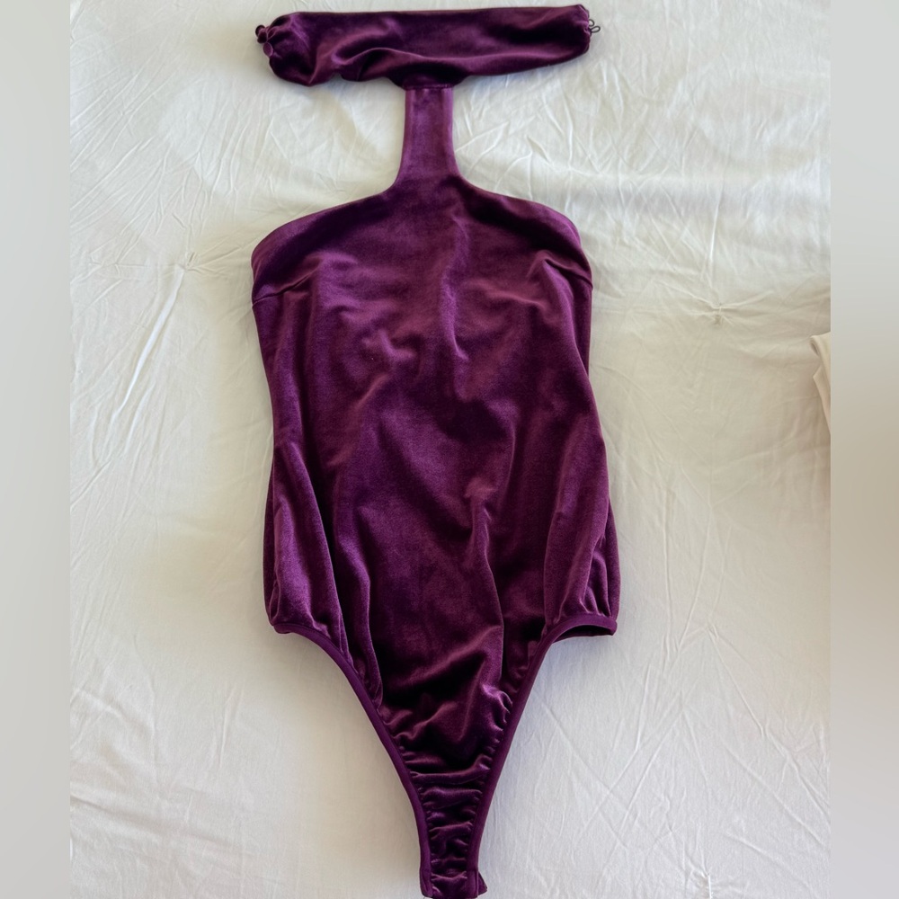 Marciano Deep Purple Velvet Bodysuit
